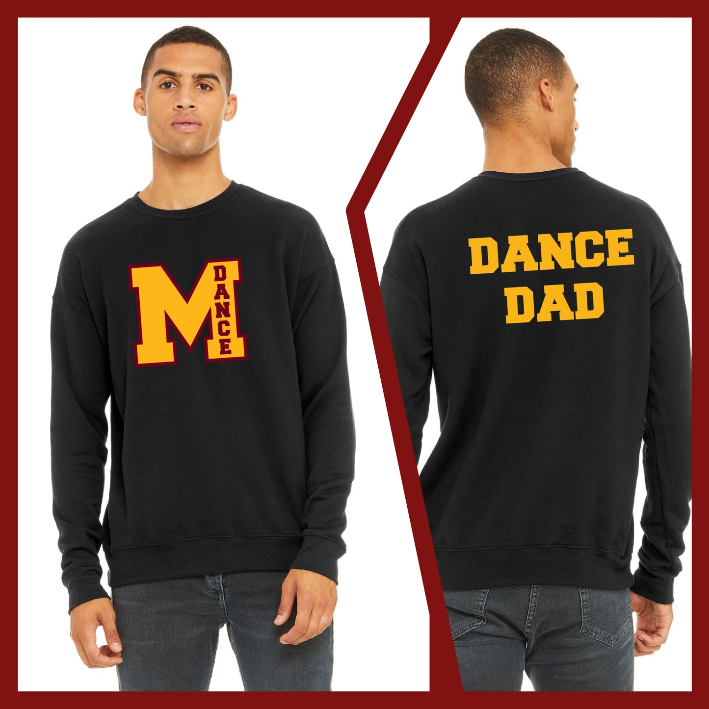 Mercy Varsity Dance - MOM/DAD Bella+Canvas Unisex Drop Shoulder Sweatshirt (Double Sided)