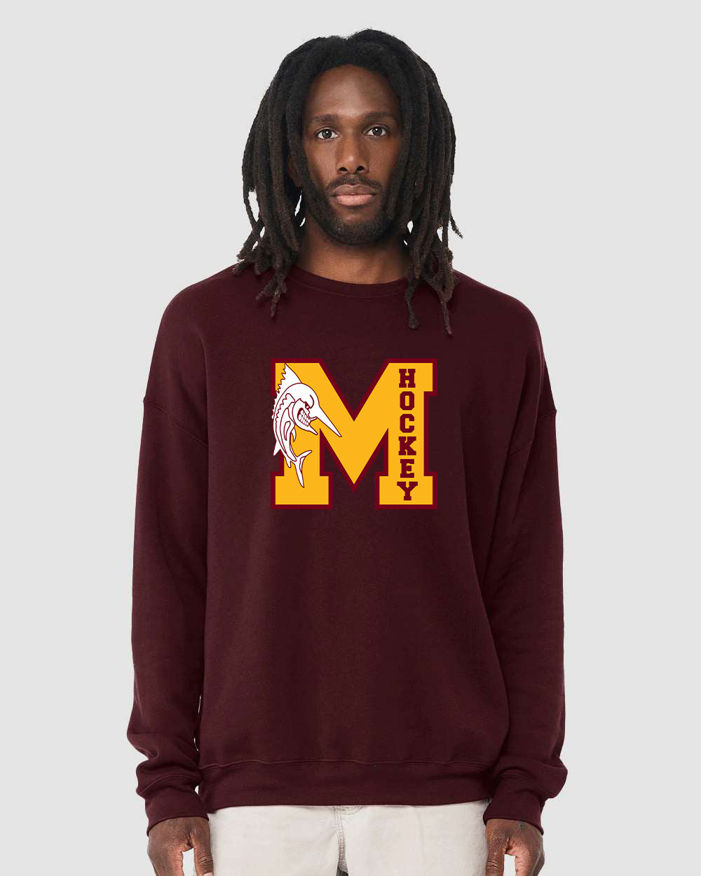 Mercy High School - Hockey - Bella + Canvas Adult/Unisex Drop Shoulder Fleece