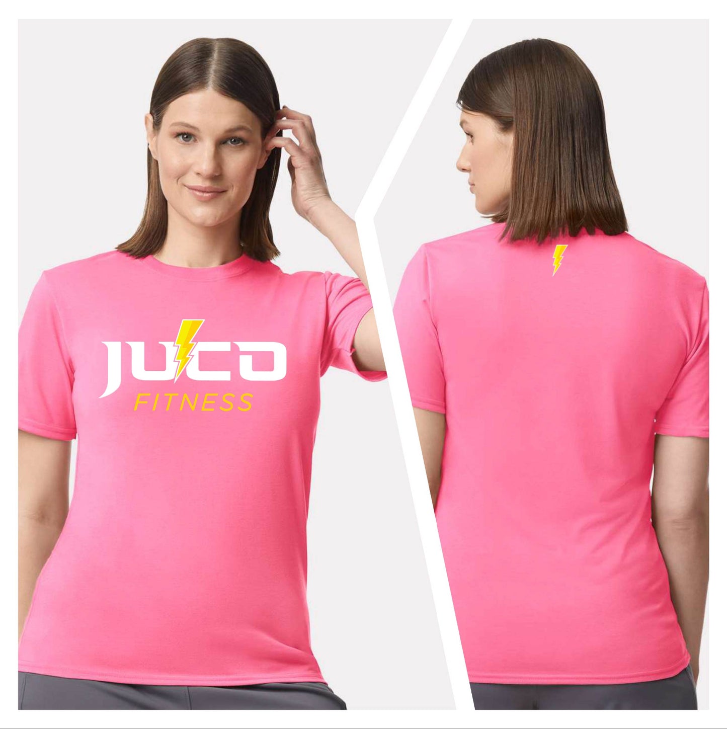 JUCO Fitness - Safety Pink Gildan Unisex Performance Polyester T-Shirt