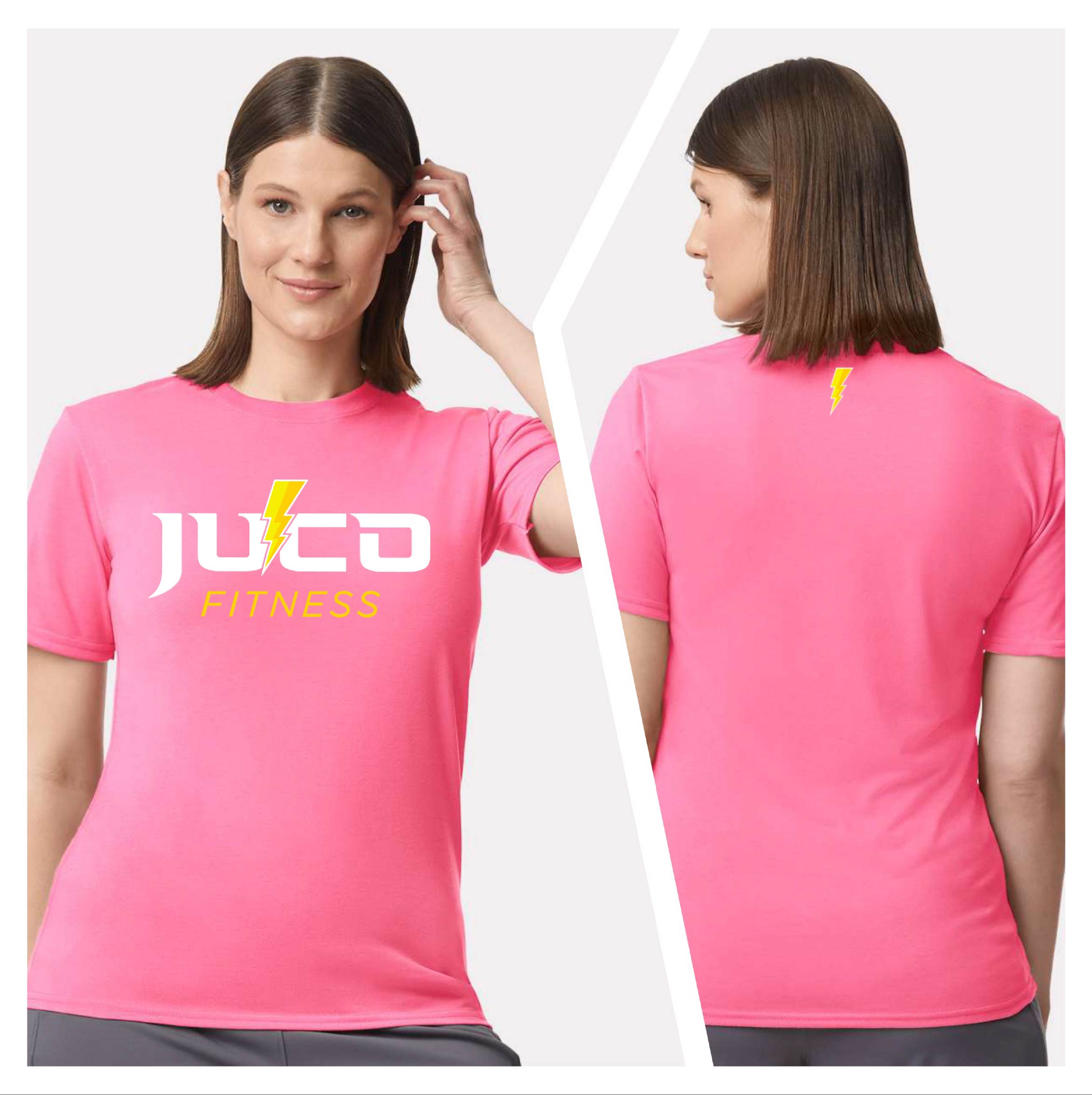 JUCO Fitness - Safety Pink Gildan Unisex Performance Polyester T-Shirt