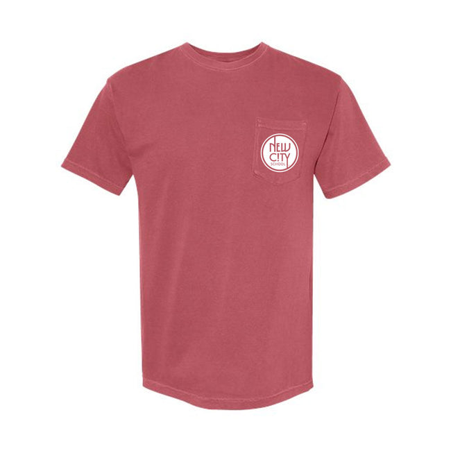 New City School - Circle Unisex Comfort Colors  Pocket Tee