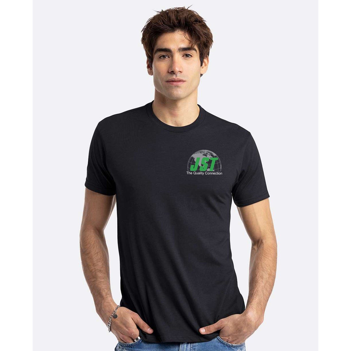 JST - Next Level Unisex 60/40 Blend Printed T-Shirt with Crest Logo