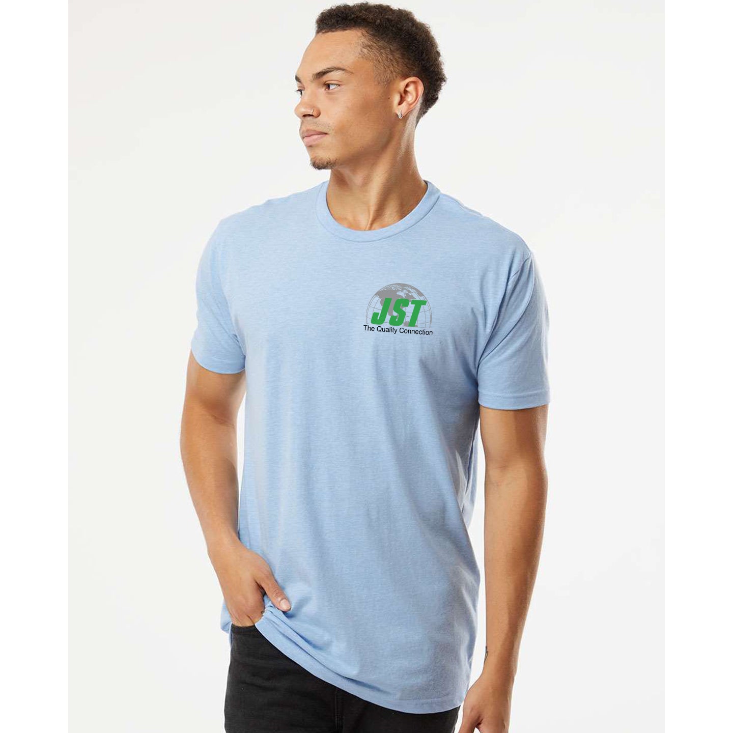 JST - Next Level Unisex 60/40 Blend Printed T-Shirt with Crest Logo