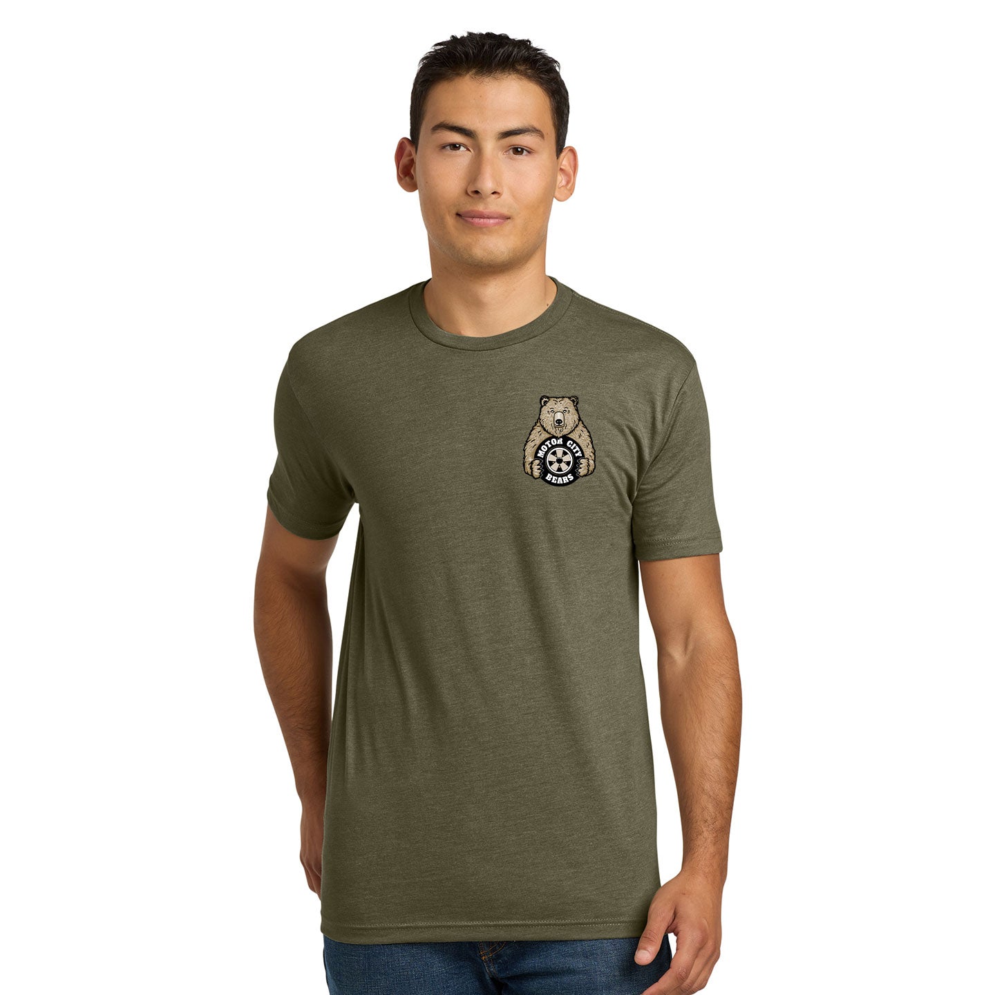 Motor City Bears -  Printed Crest Next Level Unisex Blend T-Shirt