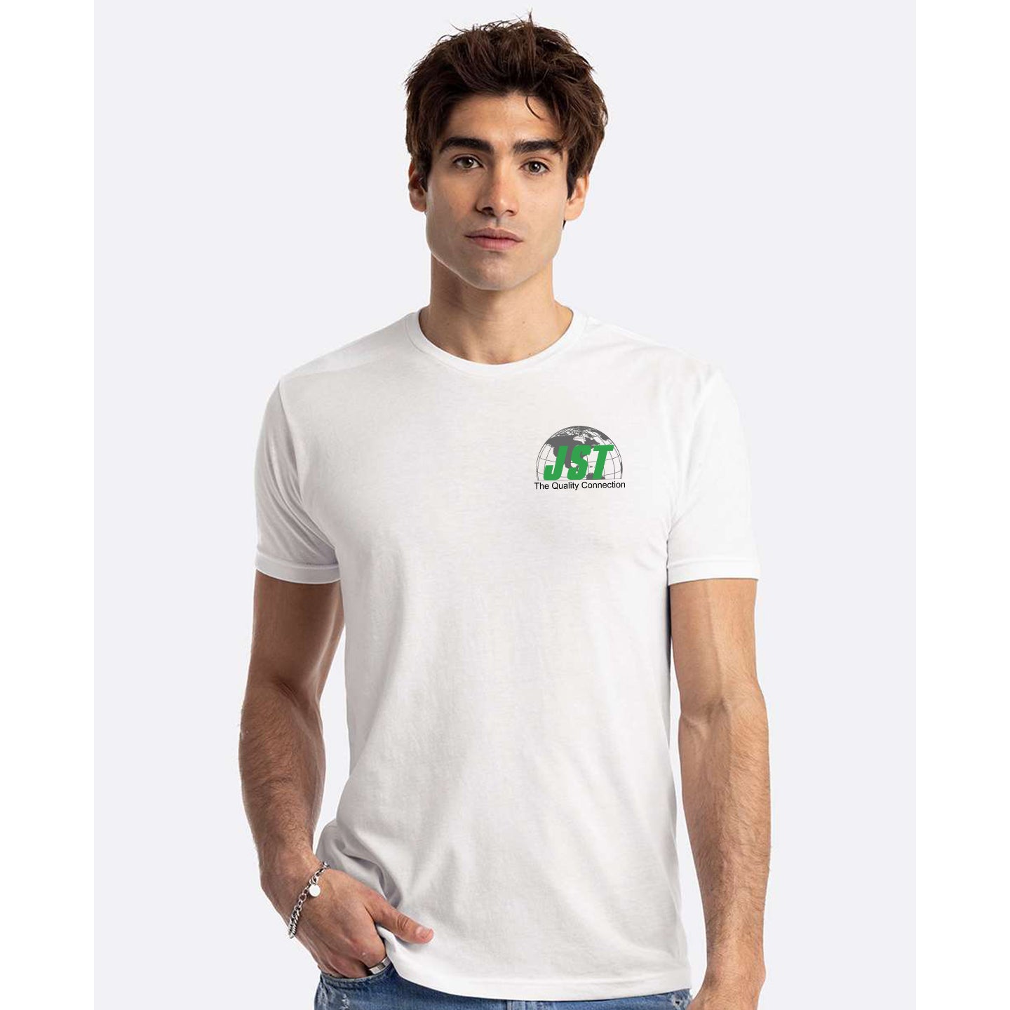JST - Next Level Unisex 60/40 Blend Printed T-Shirt with Crest Logo