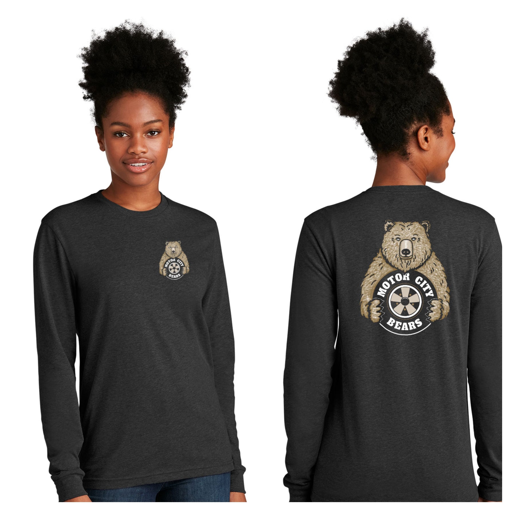Motor City Bears -  2-Sided Next Level Unisex Blend Long Sleeve Tee