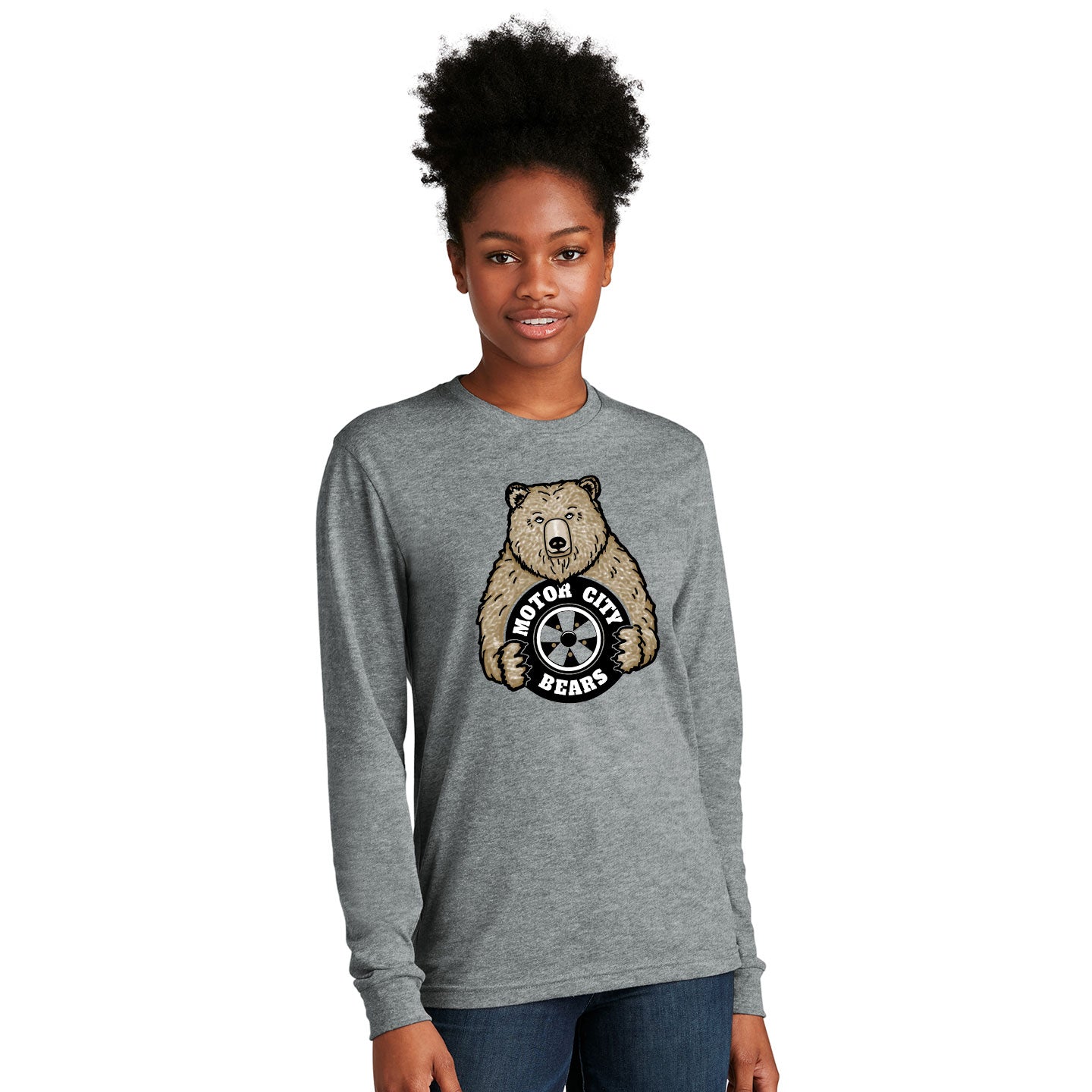 Motor City Bears -  Printed Next Level Unisex Blend Long Sleeve Tee