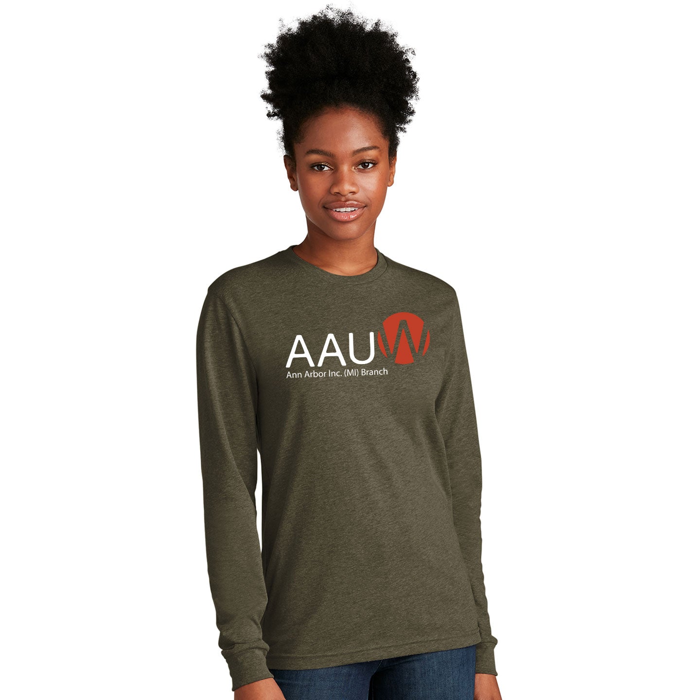 AAUW - Printed Next Level Unisex Blend Long-Sleeve T-Shirt