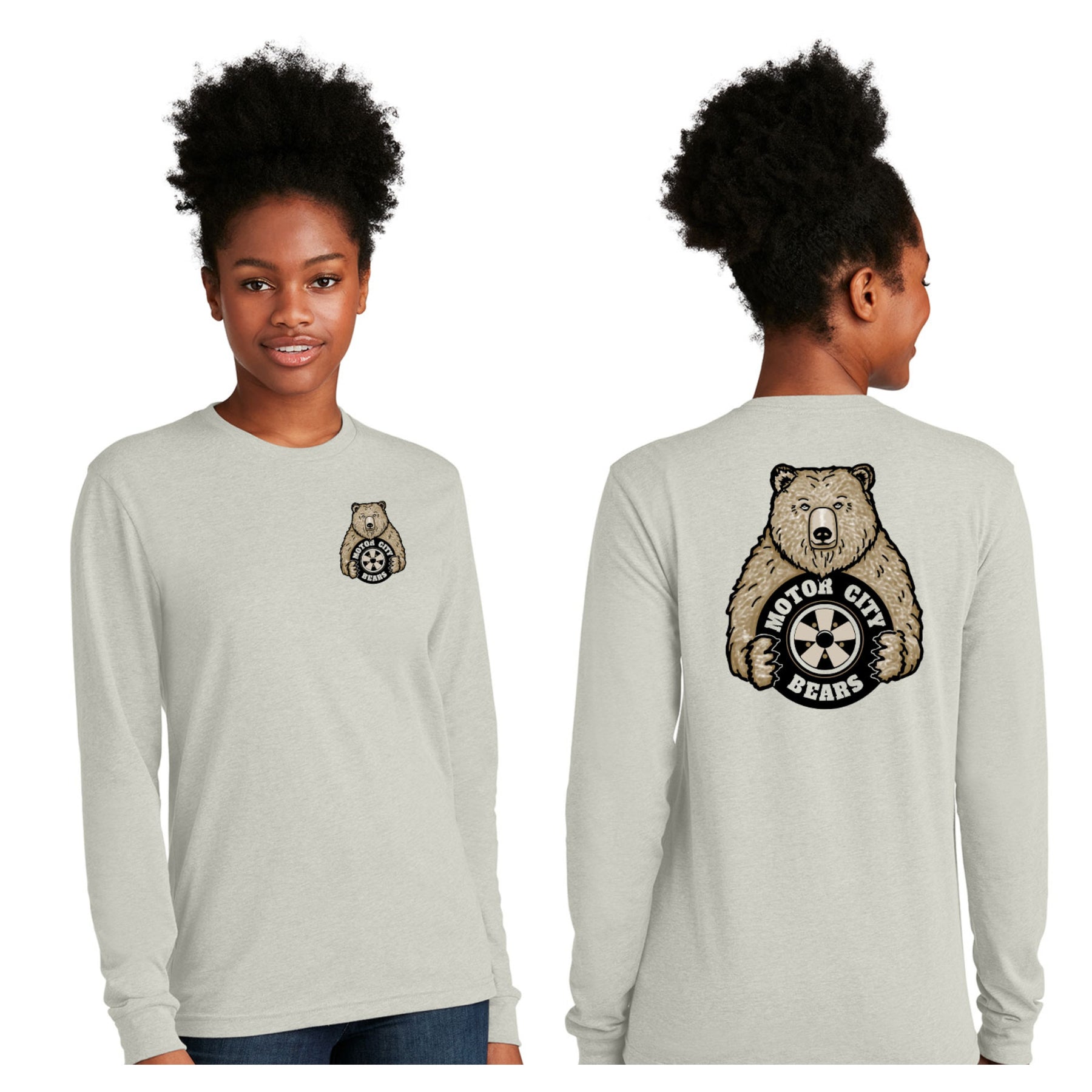 Motor City Bears -  2-Sided Next Level Unisex Blend Long Sleeve Tee