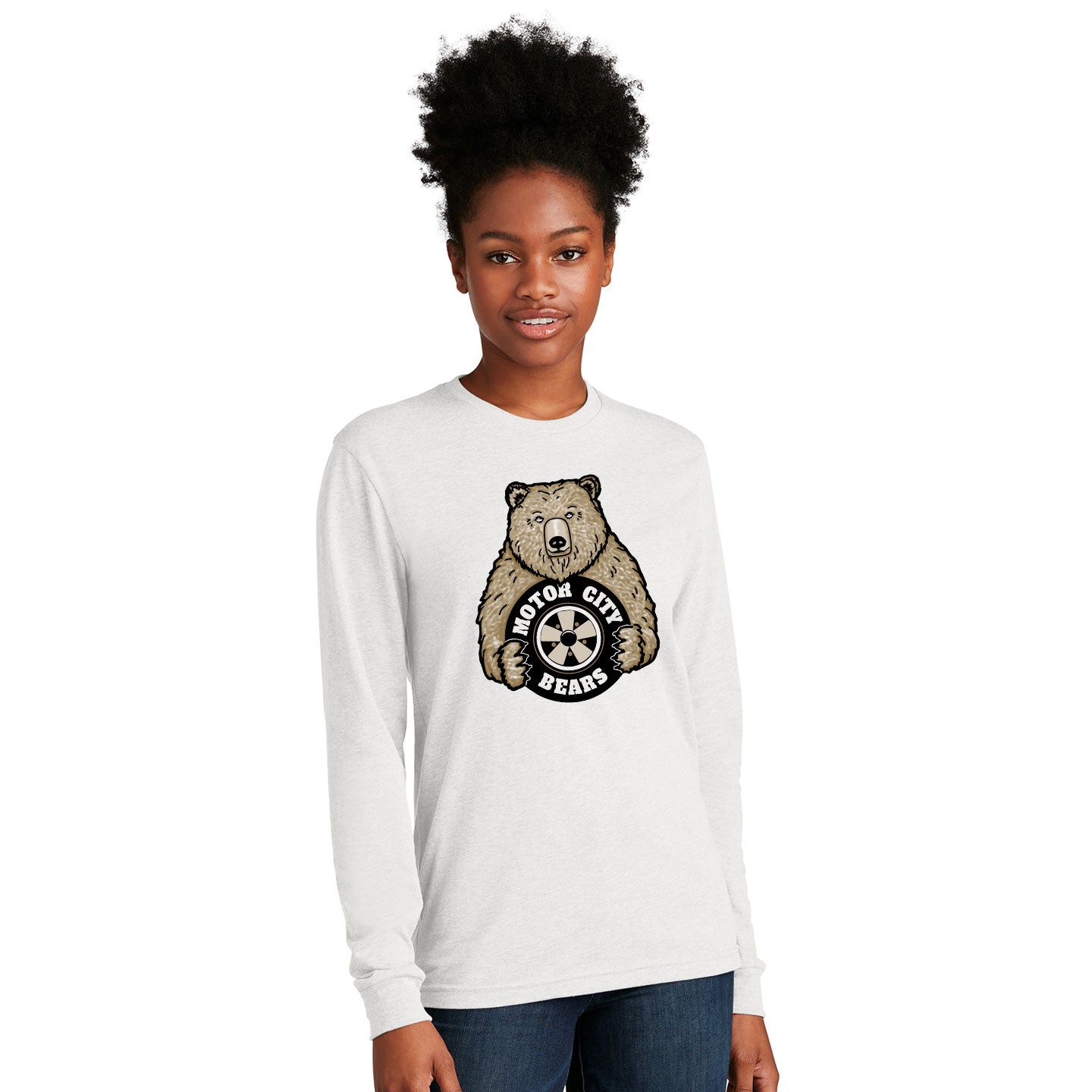 Motor City Bears -  Printed Next Level Unisex Blend Long Sleeve Tee