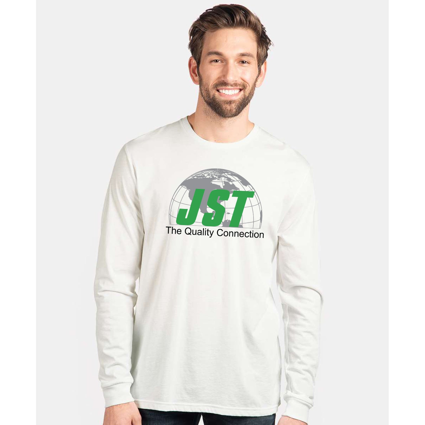 JST - Unisex Blended Long Sleeve T-Shirt Printed with Full Front