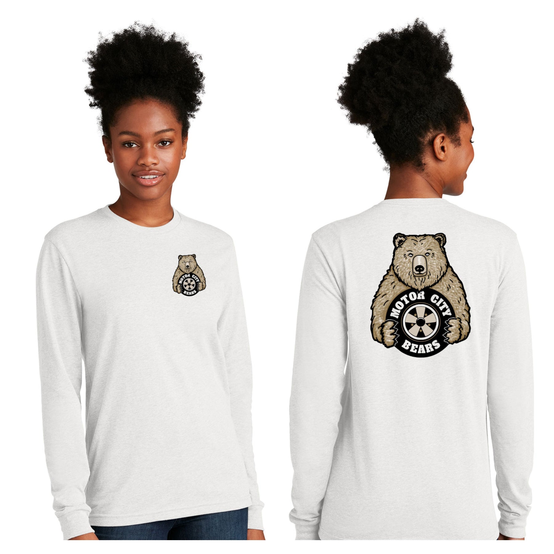 Motor City Bears -  2-Sided Next Level Unisex Blend Long Sleeve Tee