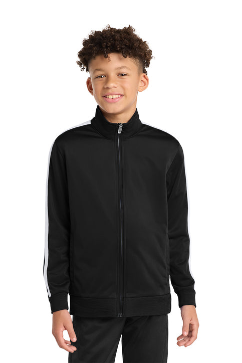 Sport-Tek ® Youth Tricot Track Jacket Embroidery
