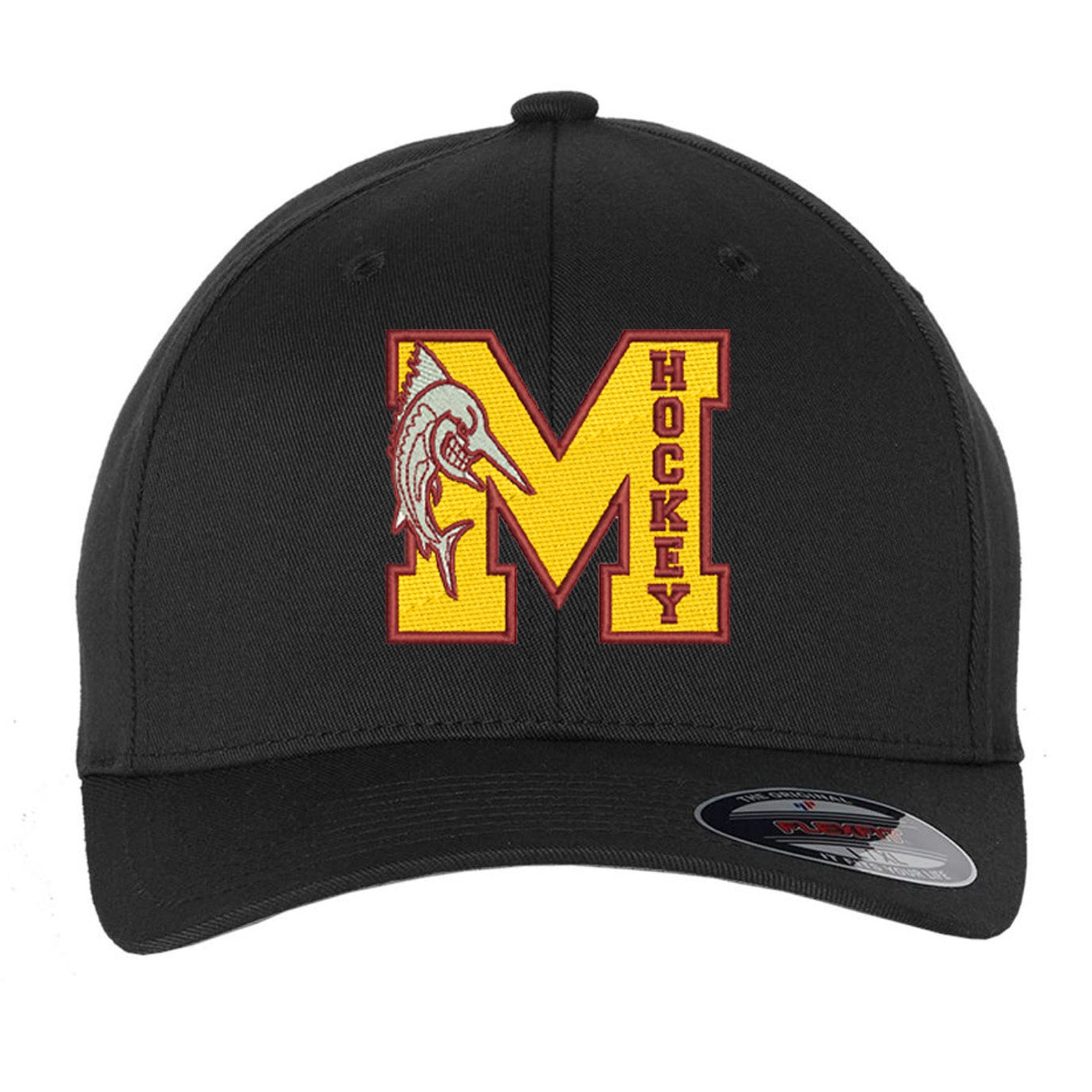 Mercy High School - Hockey - Flexfit Cotton Blend Fitted Cap Embroidery