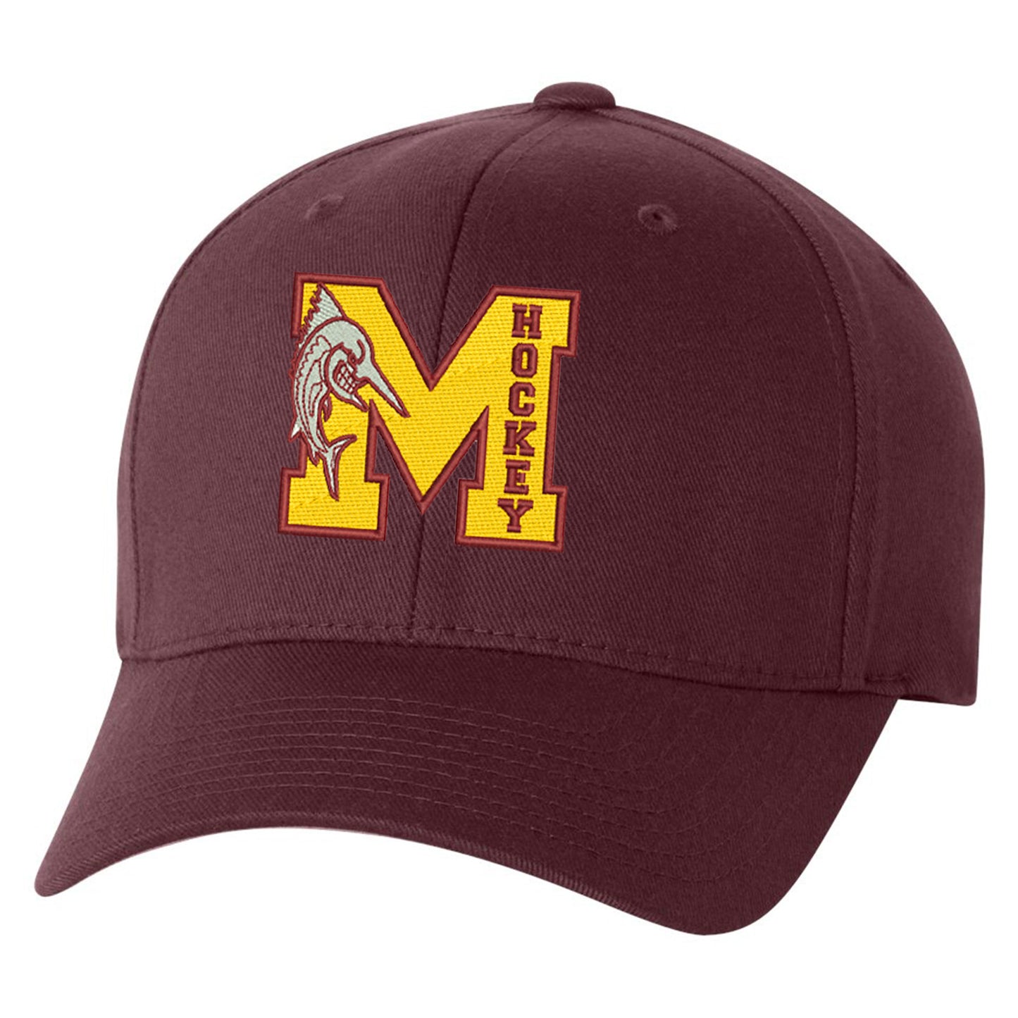 Mercy High School - Hockey - Flexfit Cotton Blend Fitted Cap Embroidery