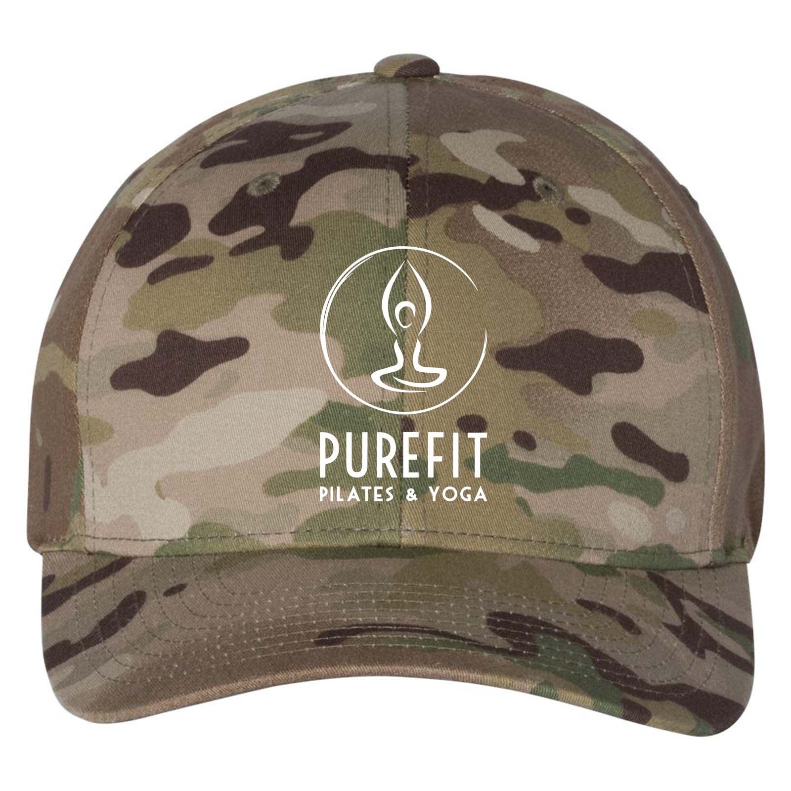 Pure Fit Printed Logo Flexfit Cotton Blend Cap