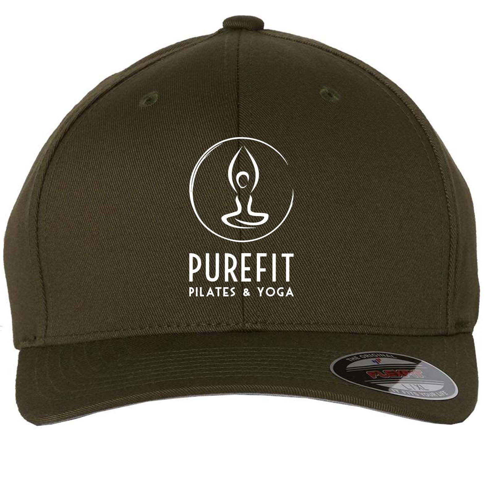 Pure Fit Printed Logo Flexfit Cotton Blend Cap