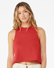 Bella + Canvas Women's Cotton/Polyester Blend Racerback Cropped Tank Top