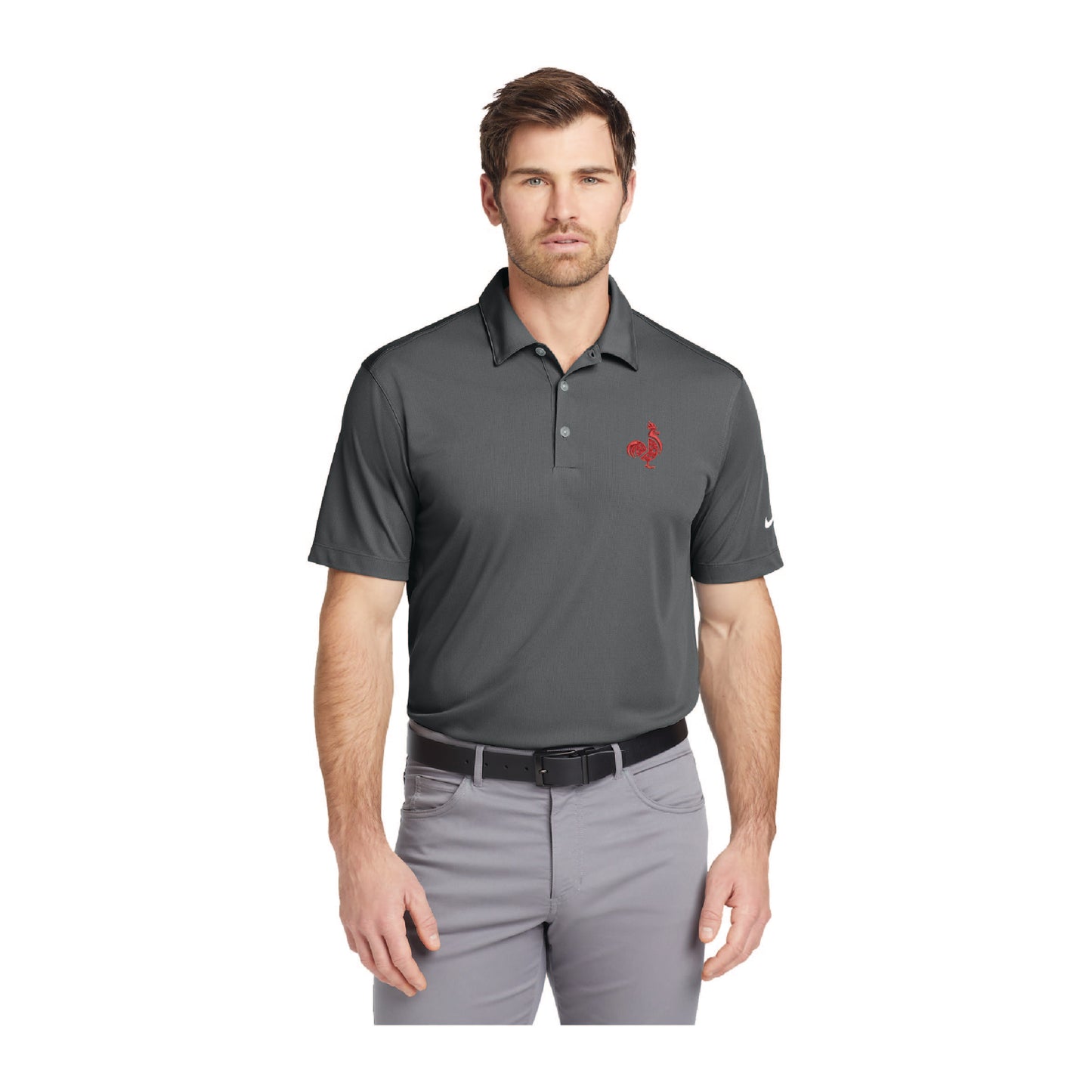 Saroki's Chicken - Embroidered Nike Dri-FIT Vertical Mesh Polo