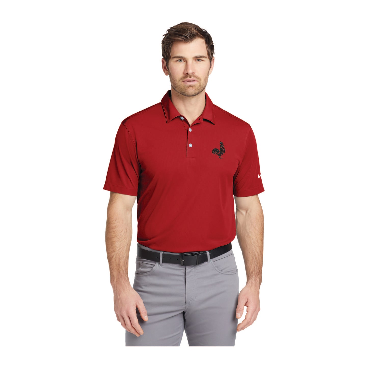 Saroki's Chicken - Embroidered Nike Dri-FIT Vertical Mesh Polo