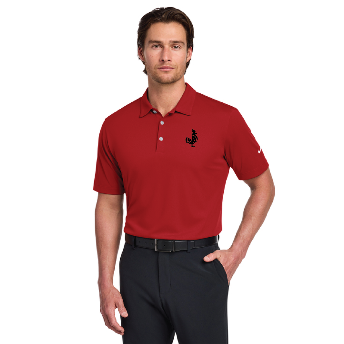 Saroki's Chicken- Embroidered Nike Dri-FIT Vertical Mesh Polo with Sleeve