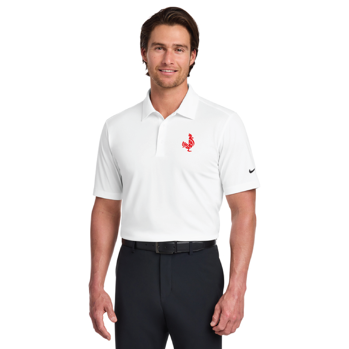 Saroki's Chicken- Embroidered Nike Dri-FIT Vertical Mesh Polo with Sleeve