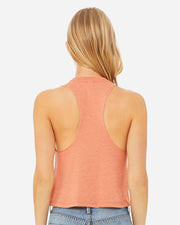 Bella + Canvas Women's Cotton/Polyester Blend Racerback Cropped Tank Top