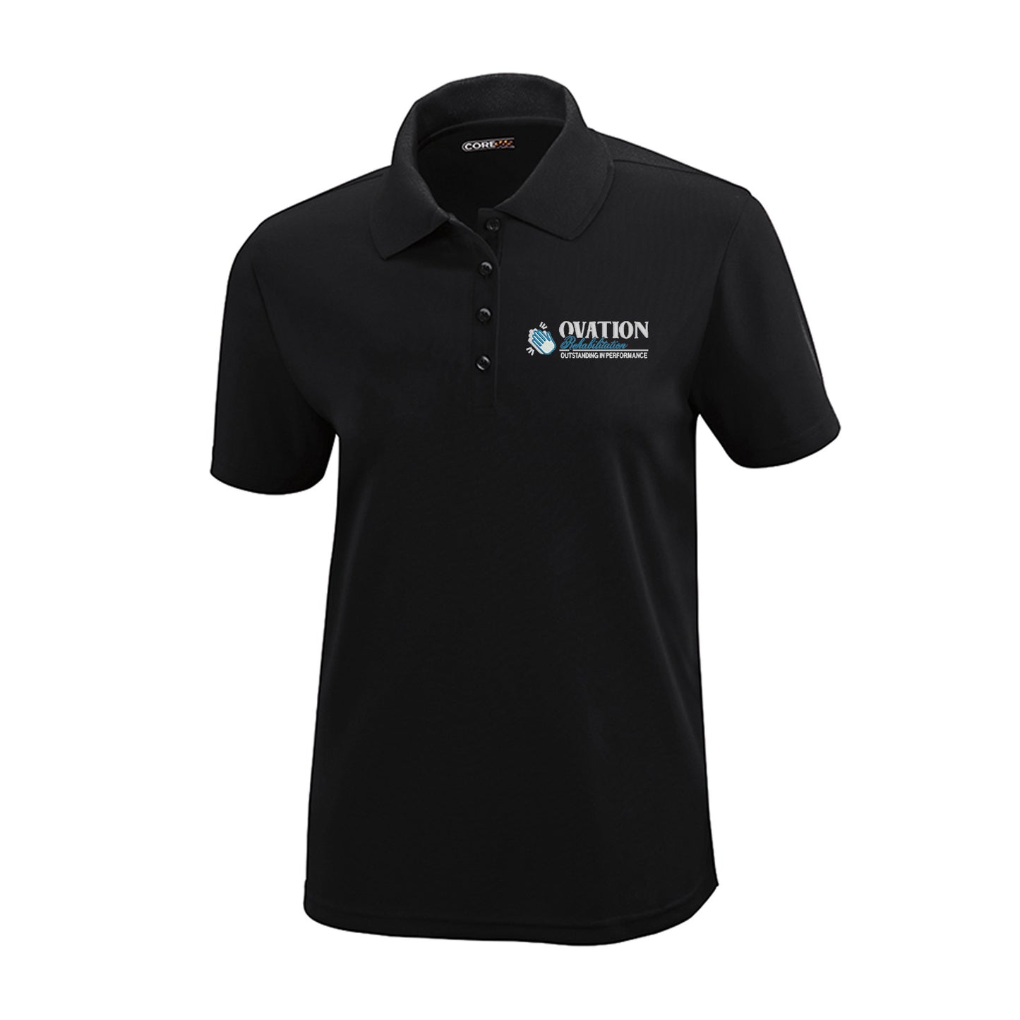 Ovation Rehabilitation - Core365 Ladies' Origin Performance 100% Polyester Piqué Polo T-Shirt Embroidery