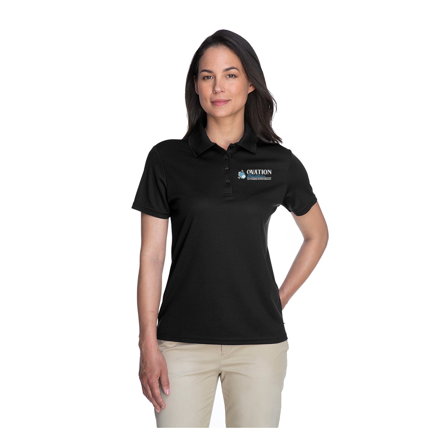 Ovation Rehabilitation - Core365 Ladies' Origin Performance 100% Polyester Piqué Polo T-Shirt Embroidery
