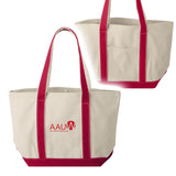 AAUW - Embroidered Liberty Bags Windward Cotton Canvas Resort Tote
