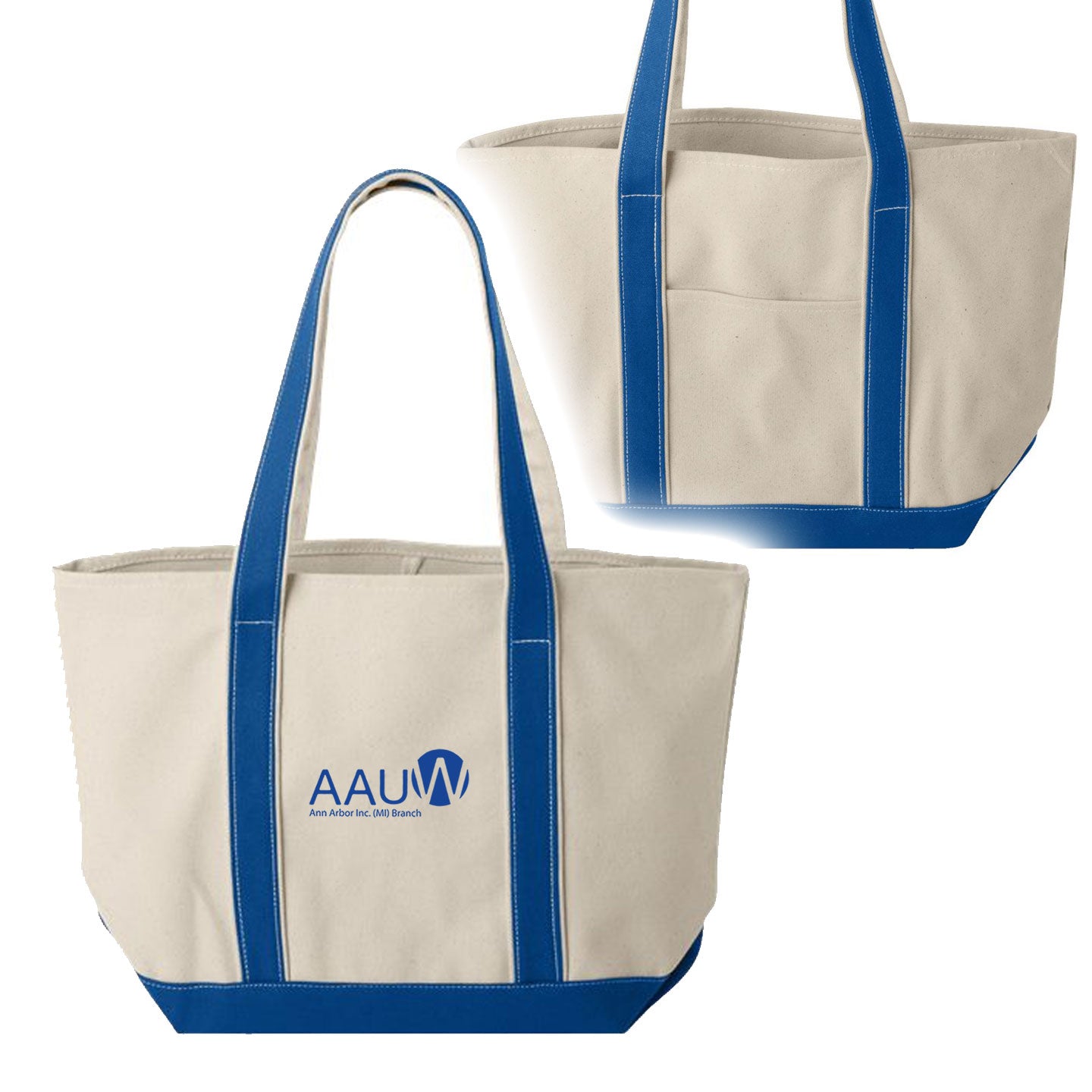 AAUW - Embroidered Liberty Bags Windward Cotton Canvas Resort Tote