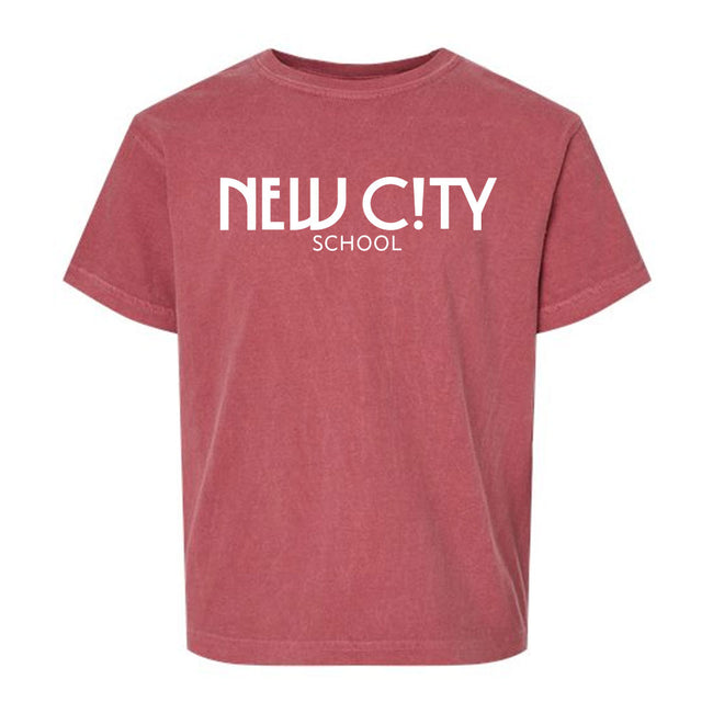 New City School - Wordmark Youth Comfort Colors Heavyweight Tee