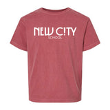 New City School - New City Wordmark Print  -Comfort Colors Youth Heavyweight Tee