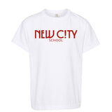 New City School - New City Wordmark Print  -Comfort Colors Youth Heavyweight Tee