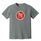 New City School - Red Circle Print  -Comfort Colors Youth Heavyweight Tee