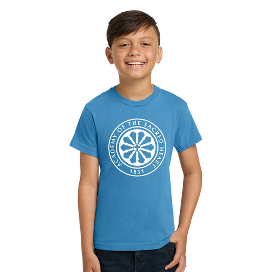 ASH - Printed Rose Window Youth Comfort Colors Heavyweight Cotton Tee