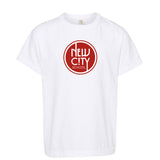 New City School - Red Circle Print  -Comfort Colors Youth Heavyweight Tee