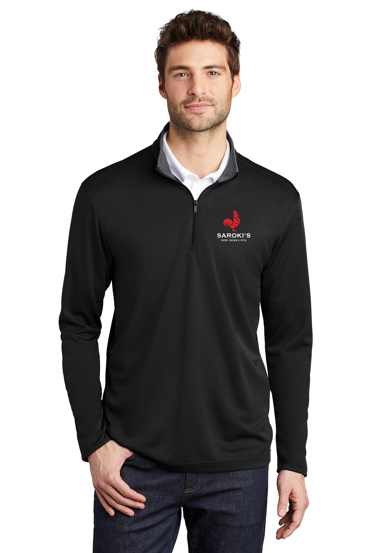 Saroki's Chicken Manager - Printed Port Authority® Select LightweightSilk Touch ™ Performance 1/4-Zip