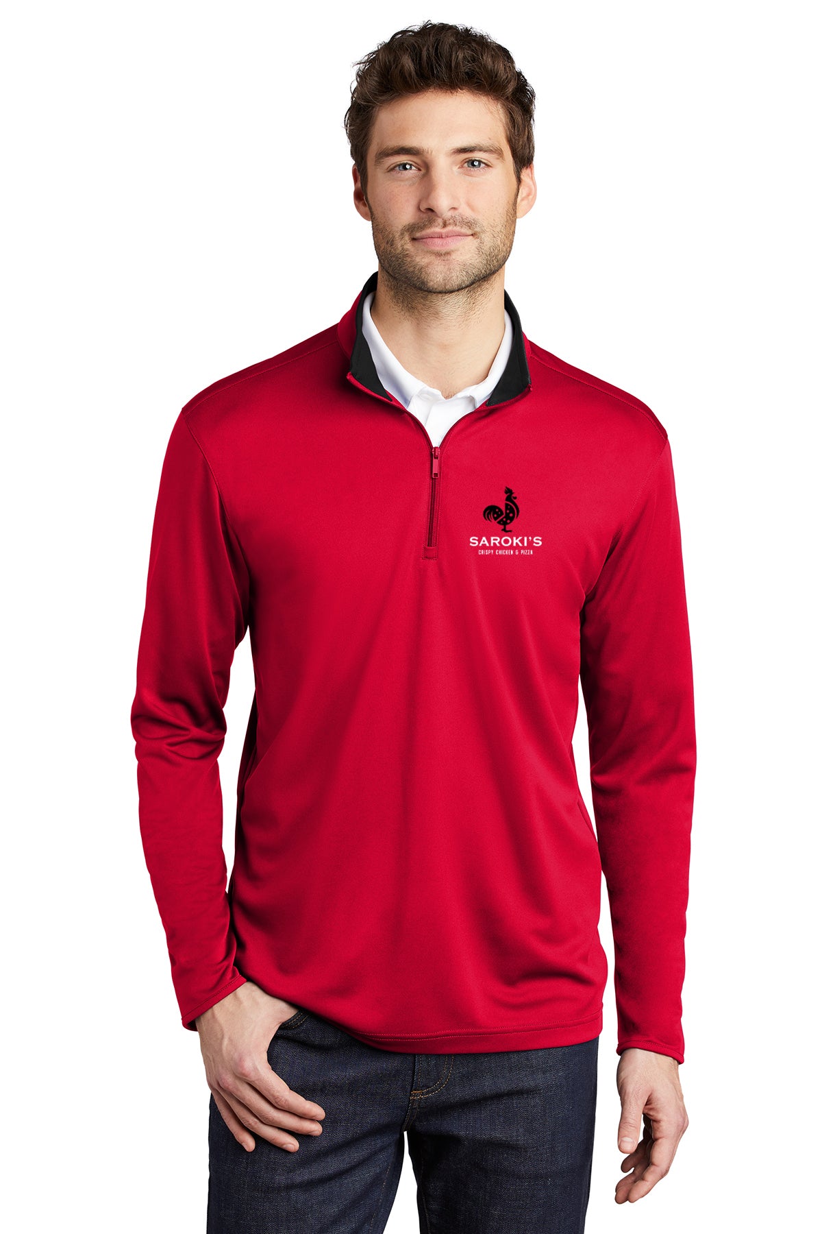 Saroki's Chicken Manager - Printed Port Authority® Select LightweightSilk Touch ™ Performance 1/4-Zip