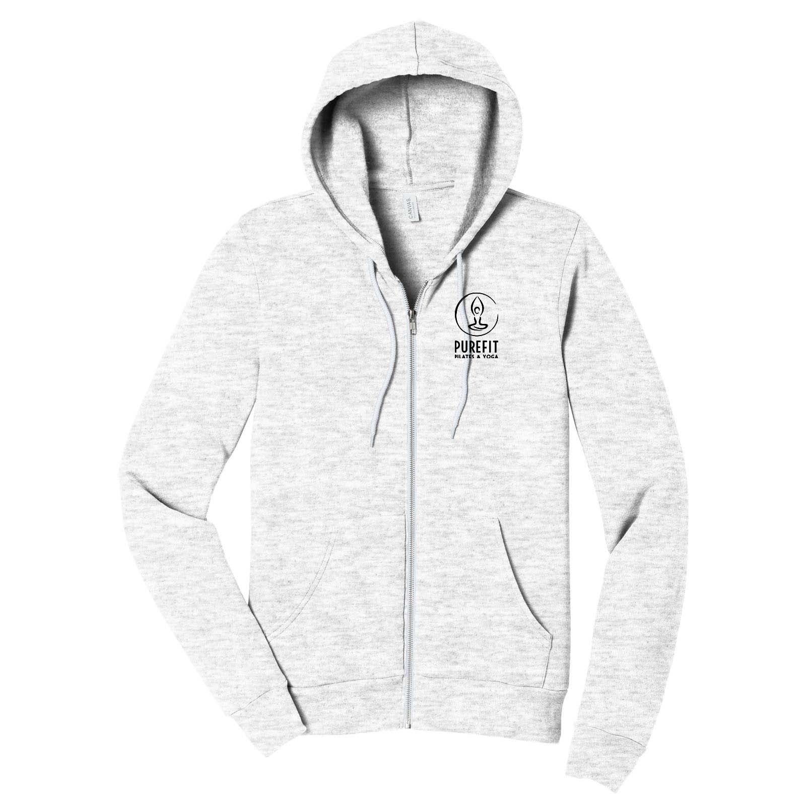 Pure Fit Printed BELLA+CANVAS® Unisex Sponge Fleece Full-Zip Hoodie