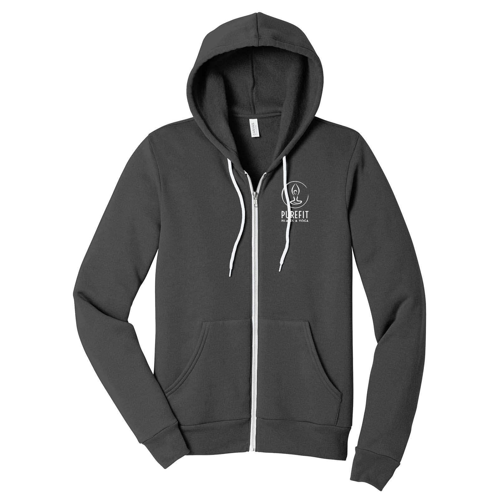 Pure Fit Printed BELLA+CANVAS® Unisex Sponge Fleece Full-Zip Hoodie