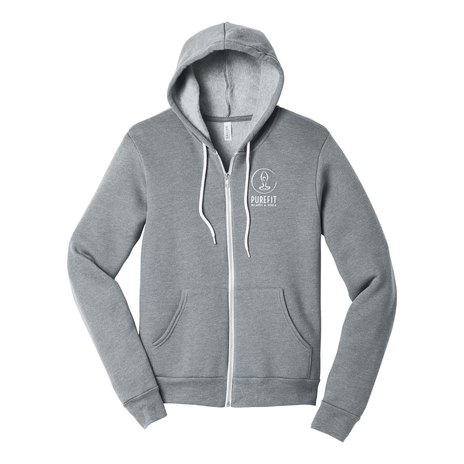 Pure Fit Printed BELLA+CANVAS® Unisex Sponge Fleece Full-Zip Hoodie