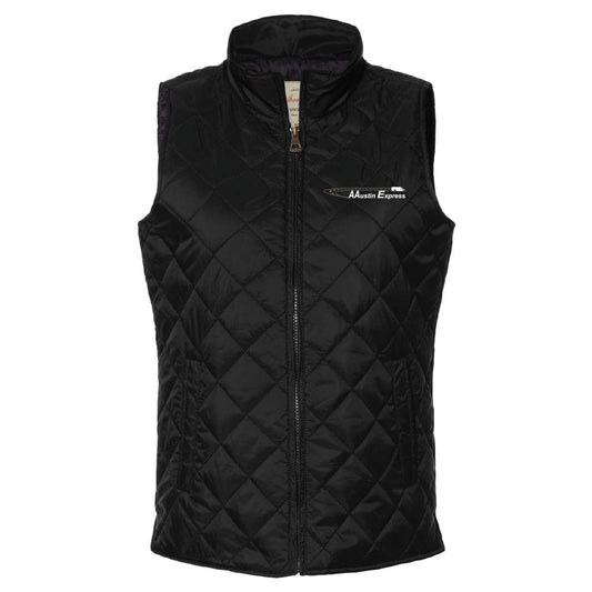 Aaustin  Embroidered - Weatherproof Women's Vintage Diamond Quilted Vest