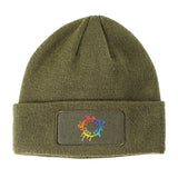 Big Accessories Patch Beanie with Custom Embroidery