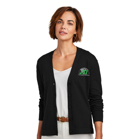 JST - Brooks Brothers Women's Cotton Embroidered Cardigan