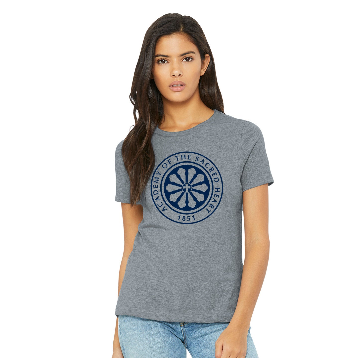 ASH - Printed Rose Window Women's Bella+Canvas Blend Relaxed Tee