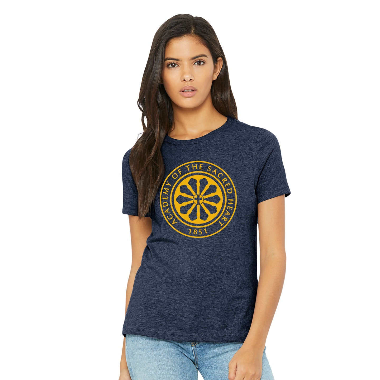 ASH - Printed Rose Window Women's Bella+Canvas Blend Relaxed Tee