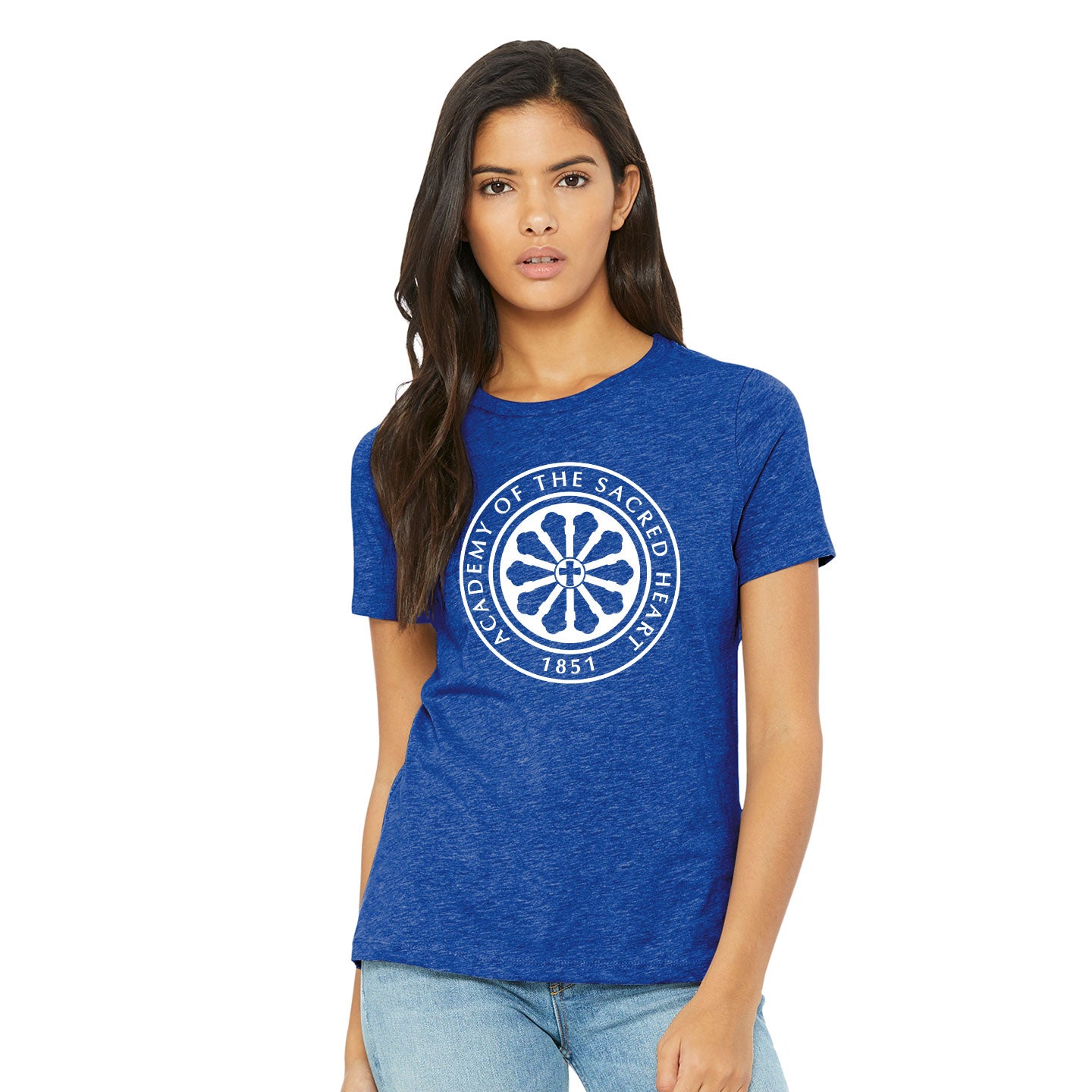 ASH - Printed Rose Window Women's Bella+Canvas Blend Relaxed Tee