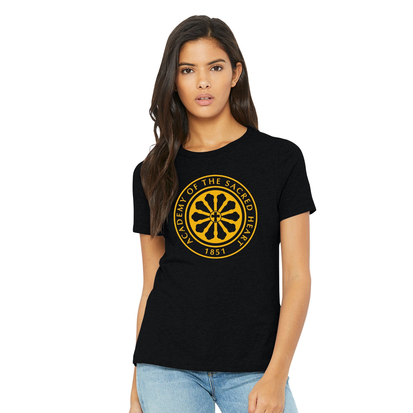 ASH - Printed Rose Window Women's Bella+Canvas Blend Relaxed Tee