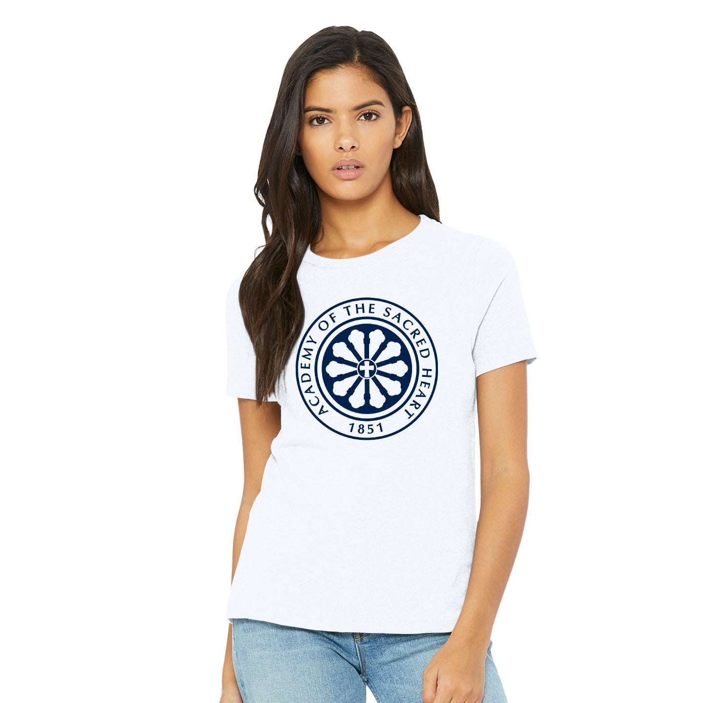 ASH - Printed Rose Window Women's Bella+Canvas Blend Relaxed Tee